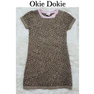 Okie Dokie Leopard Print Sweater Dress Size 4T
